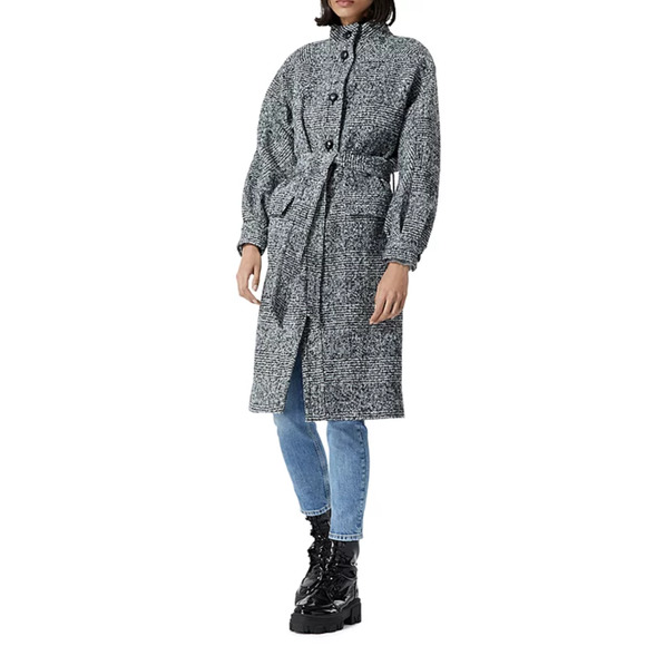 The Kooples Belted Coat Black Size 38 FR/ 6US